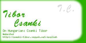 tibor csanki business card